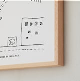 "Your Drawing: Landscape Custom Print" - Custom Print in Deep Gray by Minted - Frame Close-up