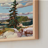 "Stand By" - Art Print in ocean by Jess Franks - Frame Close-up