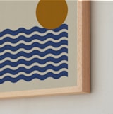 "Serene Coastline" - Art Print in Ocean by Beth Vassalo - Frame Close-up