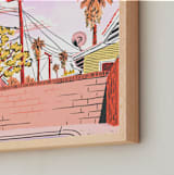 "West Coast Backyard" - Art Print in Sunset by Evan Clark - Frame Close-up