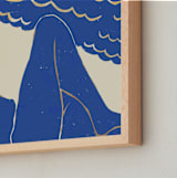 "Beach Day" - Art Print in Seaside Reverie by Roochita Chachra - Frame Close-up