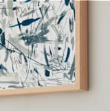 "Take The Leap" - Art Print in Ocean by Kristine Sarley - Frame Close-up