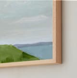 "House on the Hill" - Art Print in Ocean Blue by Jen Tips - Frame Close-up