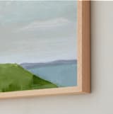 "House on the Hill" - Art Print in Ocean Blue by Jen Tips - Frame Close-up