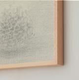"Sea Urchin" - Art Print in ivory creamy grey by Elisabeth Larson - Frame Close-up