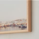 "Evening in Greece" - Art Print in Grecian Slate by Gabrial Reising - Frame Close-up
