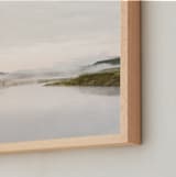 "Misty lake" - Art Print in autumn green by Kamala Nahas - Frame Close-up