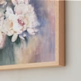 "white peonies" - Art Print in light peach by XL - Frame Close-up