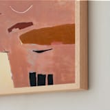 "HEMLOCK & HENNA" - Art Print in salmon by Keren Toledano - Frame Close-up