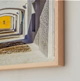 "Arches of Santorini" - Art Print in Lemon Yellow by Pamela Viola - Frame Close-up