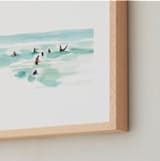 "Surf City" - Art Print in Blue Surf by Jenny Partrite - Frame Close-up