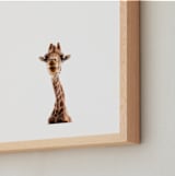 "Hello up there!" - Art Print in savanna gold by Alicia Abla - Frame Close-up