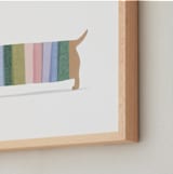 "Colorful Dog" - Art Print in Candy by Karidy Walker - Frame Close-up
