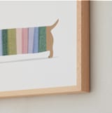 "Colorful Dog" - Art Print in Candy by Karidy Walker - Frame Close-up