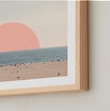 "Feels Like Summer" - Art Print in Salmon by Kimberly Young - Frame Close-up