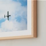 "Sky High" - Art Print in Sky Blue by Janet Cruz - Frame Close-up