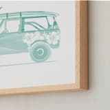 "Beaching 1" - Art Print in minty fresh by Rebecca Marchese - Frame Close-up