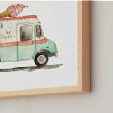 "Ice Cream" - Art Print in Mint by Kelsey McNatt - Frame Close-up