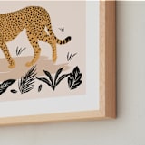 "The Cheetah" - Art Print in Sunset by Elly - Frame Close-up