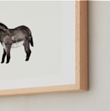 "baby donkey" - Art Print in daisy by Cass Loh - Frame Close-up