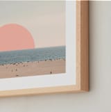 "Feels Like Summer" - Art Print in Salmon by Kimberly Young - Frame Close-up