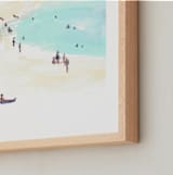 "Surf City 2" - Art Print in Tower Blue by Jenny Partrite - Frame Close-up