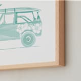 "Beaching 1" - Art Print in minty fresh by Rebecca Marchese - Frame Close-up