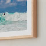 "Surfing Lanzarote" - Art Print in Aquamarine by M.E.Segantini - Frame Close-up