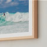 "Surfing Lanzarote" - Art Print in Aquamarine by M.E.Segantini - Frame Close-up