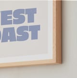 "Coast Vibes III" - Art Print in Coastal Blue by Itsy Belle Studio - Frame Close-up