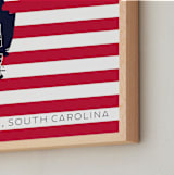 "Charleston Flag " - Art Print in American Flag by Lauren Hughes - Frame Close-up