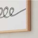 "Loops" - Art Print in Modern White by Naomi Ernest - Frame Close-up