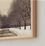 "Winter's Silence" - Art Print in Bark Brown by Gray Star Design - Frame Close-up