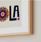 "Hola" - Art Print in Orange by Rebecca Humphreys - Frame Close-up