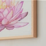 "Pink Water Lily " - Art Print in Pink by Heidi Lowell - Frame Close-up