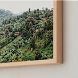 "Land of a Thousand Hills" - Art Print in Green by Alison Holcomb - Frame Close-up