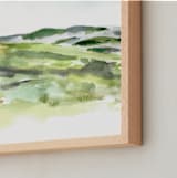 "The Bluffs" - Art Print in coastal grass by Jenny Partrite - Frame Close-up