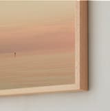 "Alone at sea I" - Art Print in Calm Orange by Lying on the grass - Frame Close-up