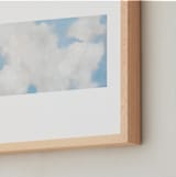 "Cumulus" - Art Print in White by Lynne Millar - Frame Close-up