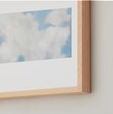 "Cumulus" - Art Print in White by Lynne Millar - Frame Close-up