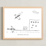 "Your Drawing: Landscape Custom Print" - Custom Print in Deep Gray by Minted - Framed