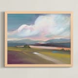 "Fields of Canyons" - Art Print in Canyon Green by AlisonJerry - Framed