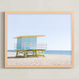 "Calm at the Beach" - Art Print in Sky by Paola Benenati - Framed