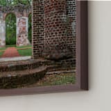 "Still Standing" - Art Print in Brick Red by Jan McElhinny - Frame Close-up