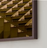"Shift" - Art Print in Golden by Kimberly Young - Frame Close-up