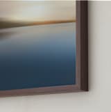 "Morning Glow" - Art Print in Deep Lake Blue by Karen Kaul - Frame Close-up