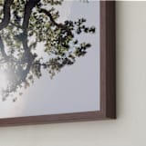 "Elegant Oak Tree" - Art Print in Baby Blue by Wilder California - Frame Close-up