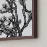 "Joshua Tree in September" - Art Print in Charcoal by Katie Doherty - Frame Close-up