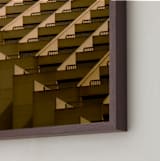 "Shift" - Art Print in Golden by Kimberly Young - Frame Close-up