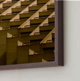 "Shift" - Art Print in Golden by Kimberly Young - Frame Close-up